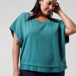 NWT- Athleta Sundown Shirred Tee 3X